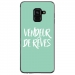 TPU0A8PLUS18VENDREVETURQUOIS - Coque souple pour Samsung Galaxy A8-Plus 2018 avec impression Motifs vendeur de rêves turquoise