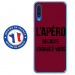 TPU0GALA70APEROBORDEAU - Coque souple pour Samsung Galaxy A70 avec impression Motifs l'apéro recrute bordeau