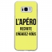 TPU0GALS8APEROJAUNE - Coque souple pour Samsung Galaxy S8 avec impression Motifs l'apéro recrute jaune