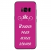 TPU0GALS8PLUSBOUDERFUSHIA - Coque souple pour Samsung Galaxy S8 Plus avec impression Motifs Bouder pour mieux Régner fushia