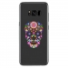 TPU0GALS8PLUSSKULLFLEUR - Coque souple pour Samsung Galaxy S8 Plus avec impression Motifs crâne en fleurs