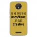 TPU0MOTOCPLUSBORDELIQUEOR - Coque souple pour Motorola Moto C Plus avec impression Motifs Je ne suis pas bordélique or