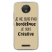 TPU0MOTOCPLUSBORDELIQUETAUPE - Coque souple pour Motorola Moto C Plus avec impression Motifs Je ne suis pas bordélique taupe