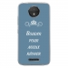 TPU0MOTOCPLUSBOUDERBLEU - Coque souple pour Motorola Moto C Plus avec impression Motifs Bouder pour mieux Régner bleu