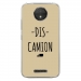 TPU0MOTOCPLUSDISCAMIONTAUPE - Coque souple pour Motorola Moto C Plus avec impression Motifs Dis Camion taupe