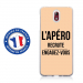 TPU0NOKIA31APEROBEIGE - Coque souple pour Nokia 3-1 avec impression Motifs l'apéro recrute beige