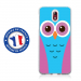 TPU0NOKIA31CHOUETTE3 - Coque souple pour Nokia 3-1 avec impression Motifs chouette bleue et rose