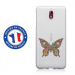 TPU0NOKIA31PAPILLONSEUL - Coque souple pour Nokia 3-1 avec impression Motifs papillon psychédélique
