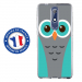 TPU0NOKIA51CHOUETTE1 - Coque souple pour Nokia 5-1 avec impression Motifs chouette bleue et grise