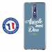 TPU0NOKIA51DIEUBLEU - Coque souple pour Nokia 5-1 avec impression Motifs Appelle moi Dieu bleu