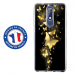 TPU0NOKIA51PAPILLONSDORES - Coque souple pour Nokia 5-1 avec impression Motifs papillons dorés