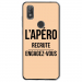 TPU0VIEW2APEROBEIGE - Coque souple pour Wiko View 2 avec impression Motifs l'apéro recrute beige
