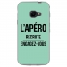 TPU0XCOVER4APEROTURQUOISE - Coque souple pour Samsung Galaxy XCover 4 avec impression Motifs l'apéro recrute turquoise