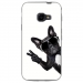TPU0XCOVER4CHIENVBLANC - Coque souple pour Samsung Galaxy XCover 4 avec impression Motifs chien à lunettes sur fond blanc