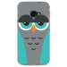 TPU0XCOVER4CHOUETTE2 - Coque souple pour Samsung Galaxy XCover 4 avec impression Motifs chouette endormie bleue et grise