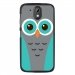TPU1DES526CHOUETTE1 - Coque souple pour HTC Desire 526 avec impression Motifs chouette bleue et grise