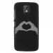 TPU1DES526MAINCOEUR - Coque souple pour HTC Desire 526 avec impression Motifs mains en forme de coeur