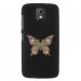TPU1DES526PAPILLONSEUL - Coque souple pour HTC Desire 526 avec impression Motifs papillon psychédélique