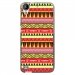 TPU1DES530AZTEQUEJAUROU - Coque souple pour HTC Desire 530 avec impression Motifs aztèque jaune et rouge