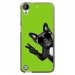 TPU1DES630CHIENVVERT - Coque souple pour HTC Desire 630 avec impression Motifs chien à lunettes sur fond vert