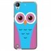 TPU1DES630CHOUETTE3 - Coque souple pour HTC Desire 630 avec impression Motifs chouette bleue et rose