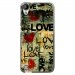 TPU1DES630LOVEVINTAGE - Coque souple pour HTC Desire 630 avec impression Motifs Love Vintage