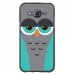 TPU1GALJ5CHOUETTE2 - Coque Souple en gel pour Samsung Galaxy J5 avec impression Motifs chouette endormie bleue et grise