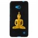 TPU1LUM640BOUDDHAOR - Coque Souple en gel noir pour Microsoft Lumia 640 avec impression Motifs bouddha or
