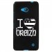 TPU1LUM640DRAPBREIZH - Coque Souple en gel noir pour Microsoft Lumia 640 avec impression Motifs drapeau breton I Love Breiz