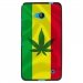 TPU1LUM640RASTA - Coque Souple en gel noir pour Microsoft Lumia 640 avec impression Motifs rasta