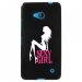 TPU1LUM640SEXYGIRLBLANCHE - Coque Souple en gel noir pour Microsoft Lumia 640 avec impression Motifs Sexy Girl blanche