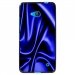 TPU1LUM640SOIEBLEU - Coque Souple en gel noir pour Microsoft Lumia 640 avec impression Motifs soie drapée bleue