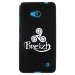 TPU1LUM640TRISKEL - Coque Souple en gel noir pour Microsoft Lumia 640 avec impression Motifs Triskel celte blanc