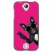 TPU1M330CHIENVFUSHIA - Coque souple pour Acer Liquid M330 avec impression Motifs chien à lunettes sur fond fushia