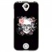 TPU1Z330SKULLFLOWER - Coque souple pour Acer Liquid Z330 avec impression Motifs skull fleuri
