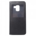 VIEWGALA82018NOIR - Etui Galaxy A8-2018 avec rabat latéral noir avec fenêtre de notification