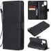 WALLET-A21SNOIR - Etui Galaxy A21s noir rabat latéral logements cartes fonction stand