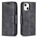 WALLET-IP13NOIR - Etui portefeuille iPhone-13 coloris noir rabat latéral articulé fonction stand