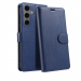 WALLET-S24BLEU - Etui Galaxy-S24 logements carte fonction stand coloris bleu