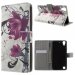 WALLETFLEUROUGDES530 - Etui portefeuille motif fleur rouge rabat latéral Desire 530 Desire 630 