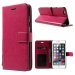WALLETIP6PLUSFUSHIA - Etui type portefeuille pour iPhone 6 Plus coloris fushia rabat latéral articulé fonction stand