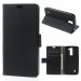 WALLETLGK7NOIR - Etui type portefeuille noir LG K7 rabat latéral fonction stand