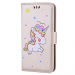 WALLICO-P20LITEGOLD - Housse Etui P20-Lite Licorne avec strass et paillettes coloris gold