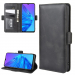 WALLVINT-REALME5 - Etui type portefeuille RealMe-5 - noir avec rabat latéral fonction stand