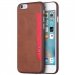 XLEVELVINTCARIDP6MAR - Coque souple XLevel Vintage Card pour iPhone 6s coloris marron