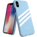 ADIDAS-BANDECIELIPX - Coque iPhone X Adidas Originals Gazelle 3 bandes bleu ciel