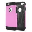 ANTICHOCIP655ROSE - Coque hybride bi-matières anti-choc pour iPhone 6 Plus coloris noir et rose
