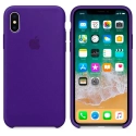 APPLE-MQT72FE - Coque officielle Apple iPhone X silicone soft violet