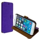 BOOKCITYVIOLETIP655 - Etui type portefeuille City pour iPhone 6 Plus rabat latéral violet fermeture magnétique