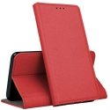 BOOKX-HONOR90SMARTROUGE - Etui Honor 90 Smart avec rabat latéral fin fonction stand coloris rouge